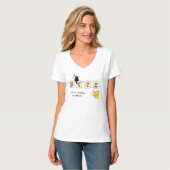 永遠の愛 レズビアン・フラッグ ウイフ Tシャツ (正面フル)