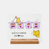 永遠の愛 レズビアン フラッグ 妻 アクリル製品 アクリルサイン (正面)