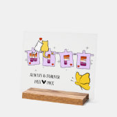 永遠の愛 レズビアン フラッグ 妻 アクリル製品 アクリルサイン (傾斜)