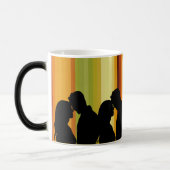 永遠の愛:ロマンチックなカップルのシルエット モーフィングマグカップ (左)