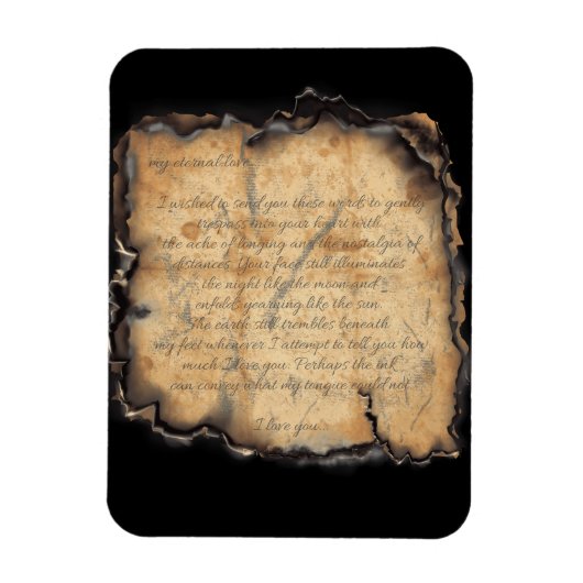 永遠の愛:ヴィンテージロマンインスパイアティレター マグネット (縦)