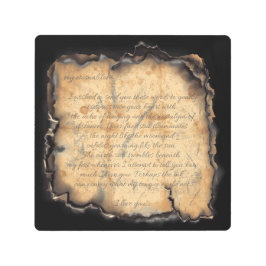 永遠の愛：ヴィンテージロマンインスパイアティレター メタルプリント