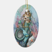 永遠の愛 人魚の母と子のオーナメント セラミックオーナメント (右)