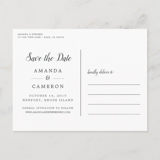 永遠の愛 |写真の日付の保存 案内ポストカード (裏面)