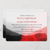 永遠の愛/山脈レッド·ローズ結婚ズ 招待状 (正面/裏面)