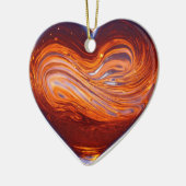 「永遠の愛:手作りセラミックハートオーナメント セラミックオーナメント (左)