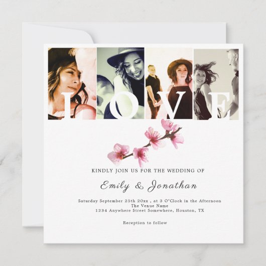 永遠の愛 招待状 (正面)