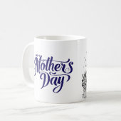 🖤永遠の愛 – 母の日の線アートマグカップ🖤 コーヒーマグカップ (正面左)