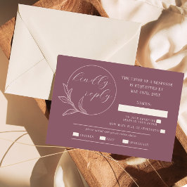 永遠の愛 | 深いマウヴ | 出欠カード