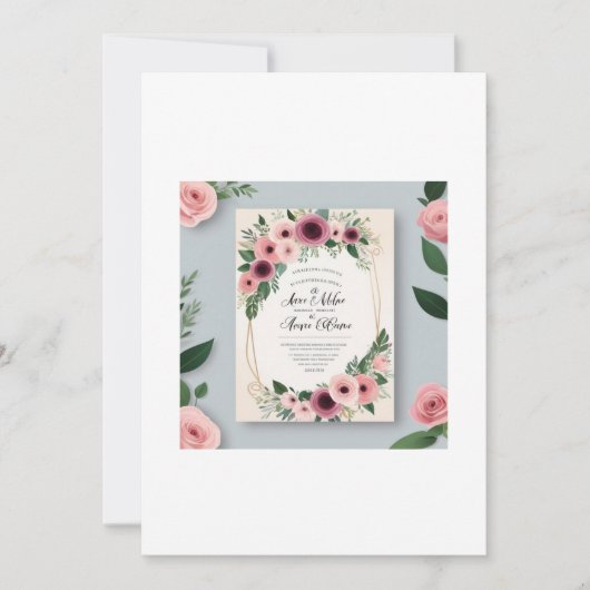 永遠の愛：結婚式招待状 招待状 (正面)