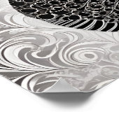 永遠の愛：黒と白のシルエットの抱擁 ポスター (角)