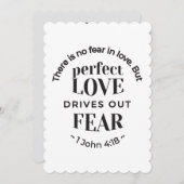 永遠の愛 – 1ヨハネ4:18聖なる書物、 経典引用文アート サンキューカード (正面/裏面)