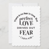 永遠の愛 – 1ヨハネ4:18聖なる書物、 経典引用文アート サンキューカード (正面)