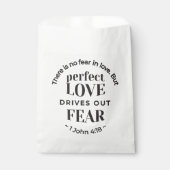 永遠の愛 – 1ヨハネ4:18聖なる書物、 経典引用文アート フェイバーバッグ (正面)