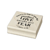 永遠の愛 – 1ヨハネ4:18聖なる書物、 経典引用文アート ラバースタンプ (スタンプ)