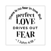 永遠の愛 – 1ヨハネ4:18聖なる書物、 経典引用文アート ラバースタンプ (インプリント)