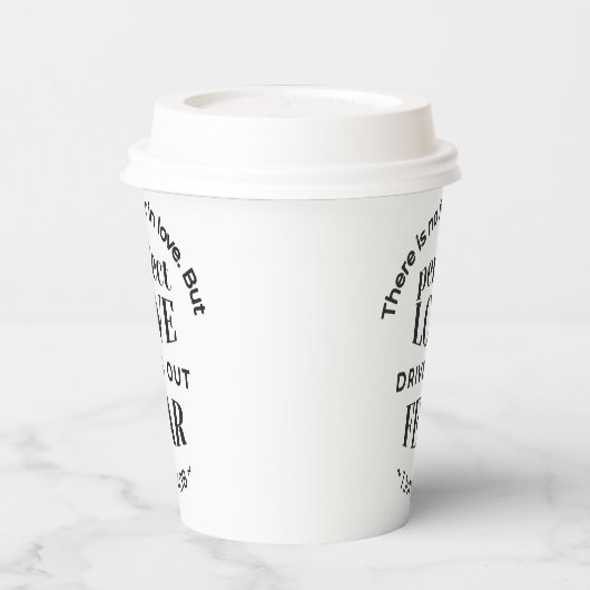 永遠の愛 – 1ヨハネ4:18聖なる書物、 経典引用文アート 紙コップ (左)