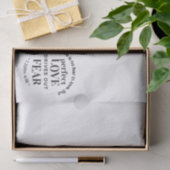 永遠の愛 – 1ヨハネ4:18聖なる書物、 経典引用文アート 薄葉紙 (ギフト)