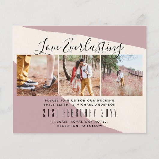 永遠の愛PHOTO COLLAGEの結婚イベントInvite チラシ (正面)