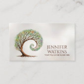 永遠の成長 - 黄金比らせんツリー 名刺 (正面)