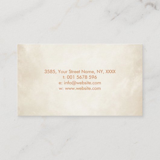 永遠の成長 – 黄金比スパイラルツリー 名刺 (裏面)