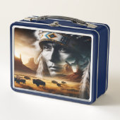 永遠の戦士の夕日 メタルランチボックス (正面)