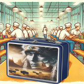 永遠の戦士の夕日 メタルランチボックス