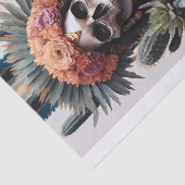 永遠の戦士、先住民アメリカのスカルのデコパージュ 薄葉紙 (詳細)