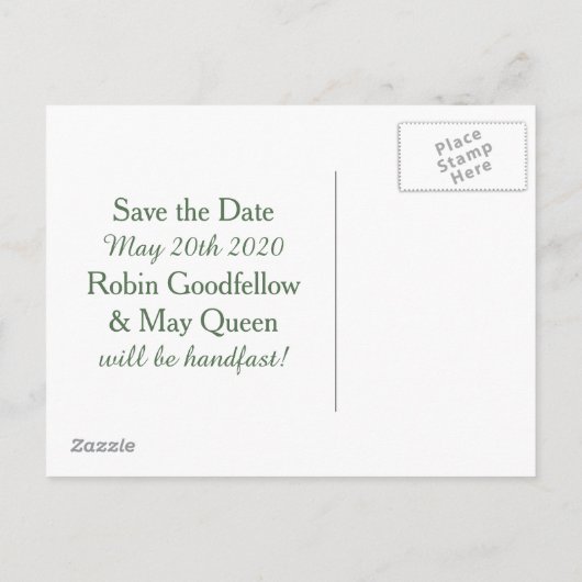 永遠の手仕事を保存する日付のポストカード 案内ポストカード (裏面)