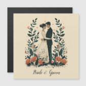 永遠の抱擁結婚の マグネット招待状 (正面/裏面)