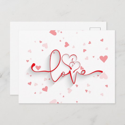 永遠の抱擁:絶妙な愛グリーティングカード ポストカード (正面/裏面)