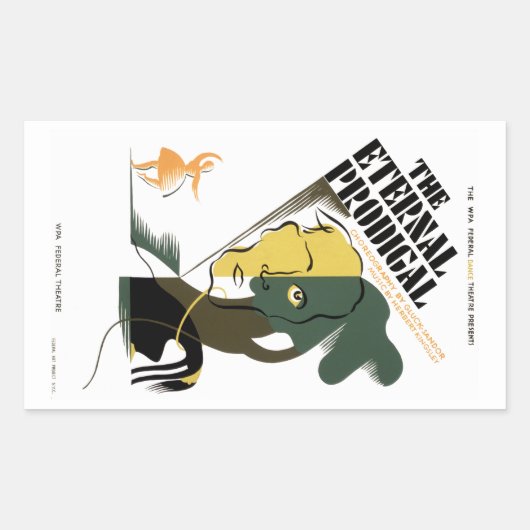 永遠の放蕩者 長方形シール (正面)