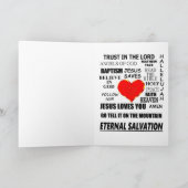 永遠の救いのメッセージとキリスト教の十字架 カード (内部)