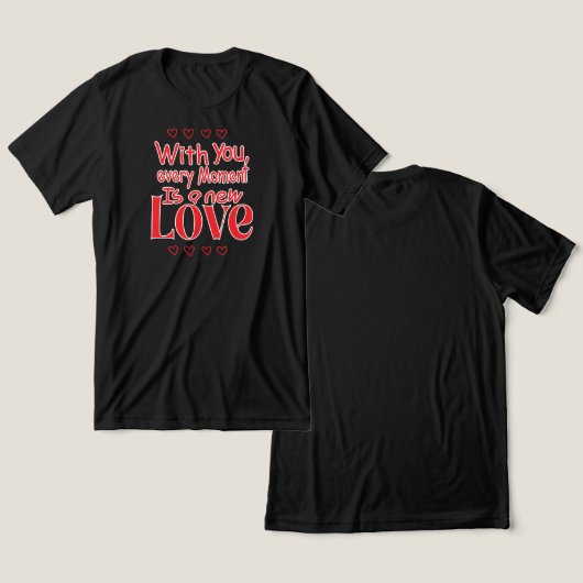 永遠の新しい愛のロマンティックな引用 トライブレンドTシャツ (デザイン正面&裏面)