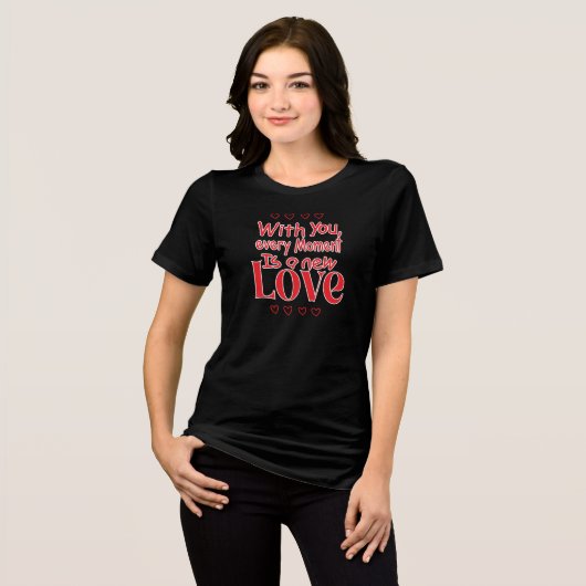 永遠の新しい愛のロマンティックな引用 トライブレンドＴシャツ (正面全面)