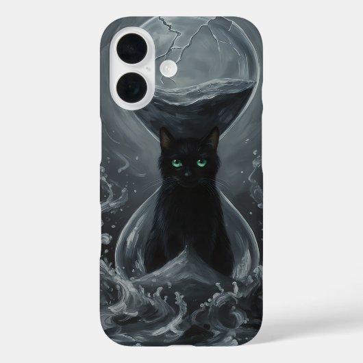 永遠の時計砂時計:時の黒猫 Case-Mate iPhoneケース (裏面)