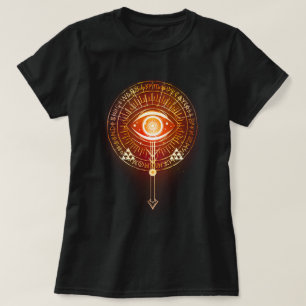 永遠の暗い神秘的なアーキーンの目(赤) Tシャツ