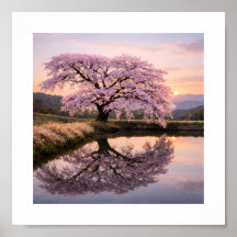 永遠の桜の水面 – アートプリント