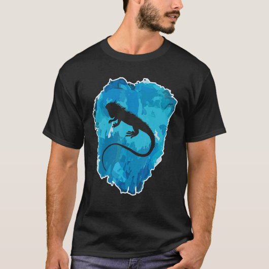 永遠の氷の中のイグアナ Tシャツ (正面)