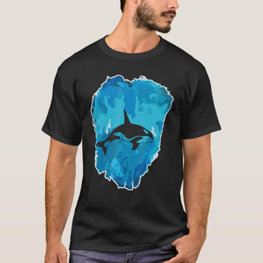 永遠の氷の中のシャチ Tシャツ (正面)