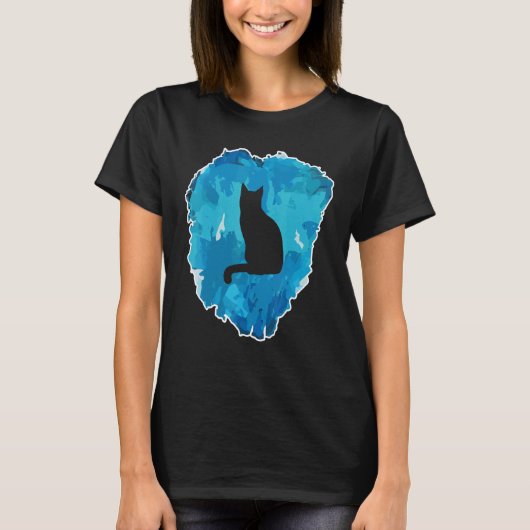 永遠の氷の中の猫 Tシャツ (正面)