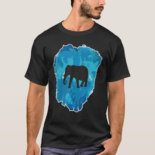 永遠の氷の塊の中の象 Tシャツ (正面)