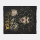 永遠の沈黙の視線 フリースブランケット (正面(横))