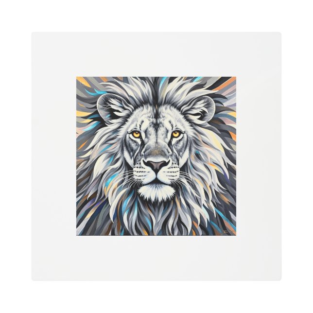 永遠の波の海岸壁のアート メタルプリント (正面)