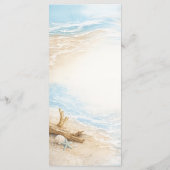 永遠の潮 海岸の水彩画 ビーチウエディング メニュー (裏面)