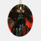 永遠の炎の双子シュールレアリストコラージアート セラミックオーナメント (右)