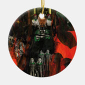 永遠の炎の双子シュールレアリストコラージアート セラミックオーナメント (正面)