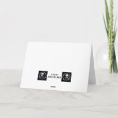 永遠の炎の愛のバレンタインフラミンゴ カード (裏面)