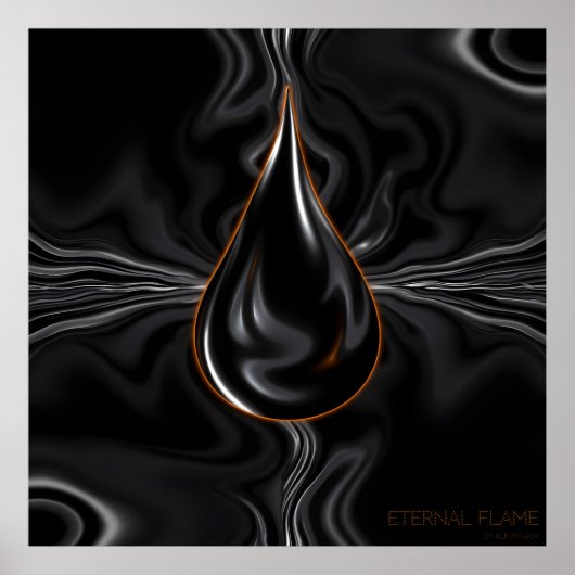 永遠の炎 – AIファンタジーデジタルアート ポスター (正面)
