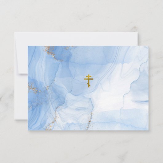 永遠の生命の春正教キリスト教バプテスマ サンキューカード (裏面)